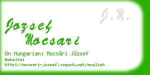 jozsef mocsari business card