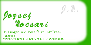 jozsef mocsari business card